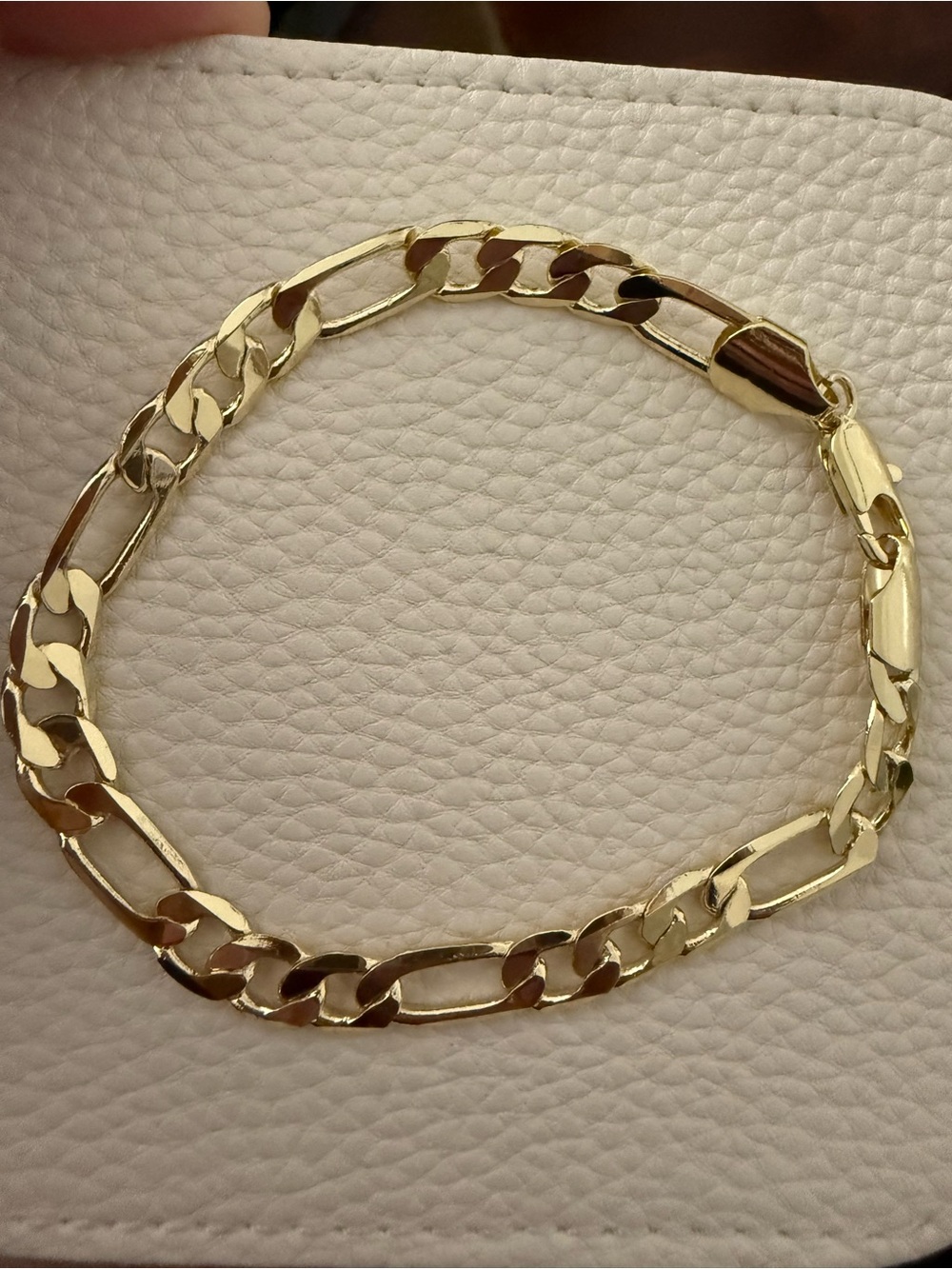 18K Gold-Filled Figaro Chain Bracelet - 8” 7mm
